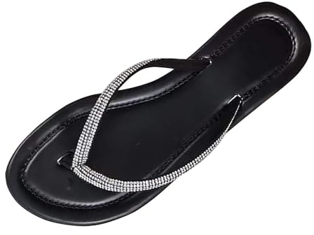 Sandali Estivi Infradito Piatti da Donna Separatori per Dita Piatte Sandali con Strass Glitterati Piscina Mare Spiaggia all'aperto Scarpe estive/1/1