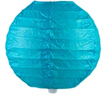 Creativery 1 Papier Lampion 10cm Laterne Lampe Papierlampion Lampenschirm Hallen Dekoration Farbe türkis