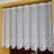 HeichkelL Scheibengardine Voile Kurzstore Hohl Stickerei Vorhang Durchstangenzug Gardine Küche Tür Korridor Gardine Creme 1 Stück HöhexBreite 150x150cm
