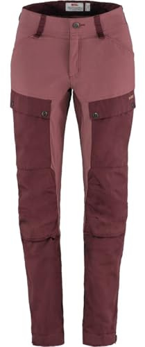 Fjällräven Keb Curved Women's Trekking Trousers - Water Resistant, Vented, Reinforced Fabric, Curved Fit - Hiking, Trekking, Port/Mesa Purple, 10 Regular