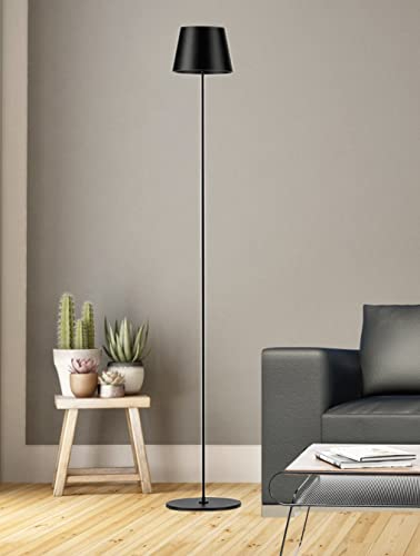 V-TAC Lampada da Terra LED Senza Fili Ricaricabile - Altezza Regolabile – Lampada in Alluminio Nera Uso Interno ed Esterno Casa e Salotto – Design Elegante