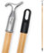 Window & Loft Hatch Opener Pole - 118cm Varnished Wood Handle with Chrome Steel Hook for Loft Ladder & Window Opening Access Includes Wall Clip by Kai Range
