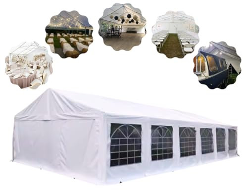 Marquee Gazebo 6x12m HEAVY DUTY COMMERICAL PE 220gsm with ALL sides - 100% steel | Canopy Party Tent for Outdoor Vendors, Wedding, Birthday, Camping Trips, Garden, Pub, Hiring