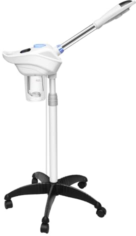 Vaporizzatore viso verticale per sauna facciale, pulitore per pori, girevole a 360°, ozono spa, vaporizzatore facciale, vaporizzatore per spa, salone cosmetico a casa