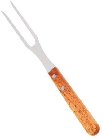 Mipcase Tenedor Para Carne Acero Inoxidable Con Mango Madera Ergonómico, Horquilla Larga Para Barbacoa, Multifuncional Para Cocina y Barbacoas Al Aire Libre, Utensilio Resistente Al Calor