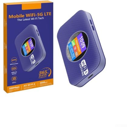 Router WiFi móvil 4G, punto de acceso inalámbrico MIFI portátil con ranura para tarjeta SIM, desbloqueado para todos los proveedores de red (morado)
