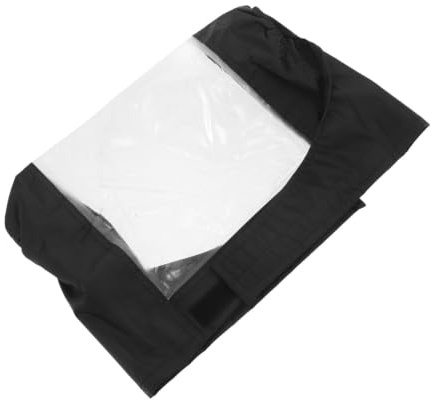SOIMISS Waterproof Black Rain Window with Panel Scooter Control Cover PVC Protective Cover for Electric Bike and Mobility Products, Universal Fit for Seniors, for City Commutes and Long