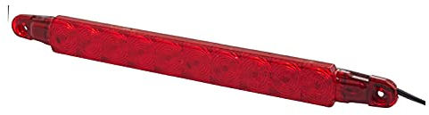 HELLA 2DA 343 106-001 Zusatzbremsleuchte - LED - 12V - geschraubt/Anbau - Lichtscheibenfarbe: rot - LED-Lichtfarbe: rot - Kabel: 3000mm - Stecker: offene Kabelenden - hinten