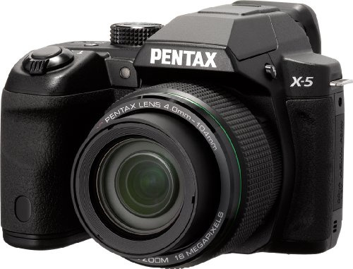 Pentax X-5 Digital Camera with 26x Optical Zoom and 3 LCD (Black)