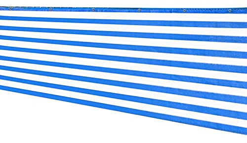 Balkon Sichtschutz - 5 Meter - 90 cm hoch - Balkonverkleidung blau weiß - Balkon Bespannung atmungsaktiv