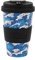 IDRINK® - Tasse à café RPET avec bouchon en silicone ouvrant, facile à porter 435 ml, Mug à emporter en plastique recyclé 8.7 x 8.7 x 15 cm ergonomique 435 ml (WAVE)