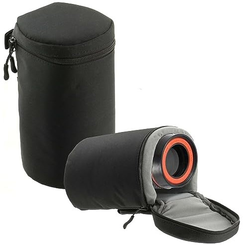 Navitech Black Water Resistant Camera Lens Protective Case Pouch - Compatible with Tamron 70-300mm F4.5-6.3 Di III RXD Lens