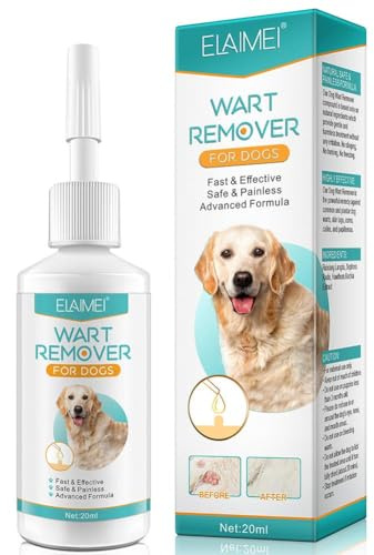 Rtyweth Eliminador de verrugas para perros, tratamiento de eliminación de verrugas y verrugas de acción rápida, sin dolor, sin daño para perros, y removedor