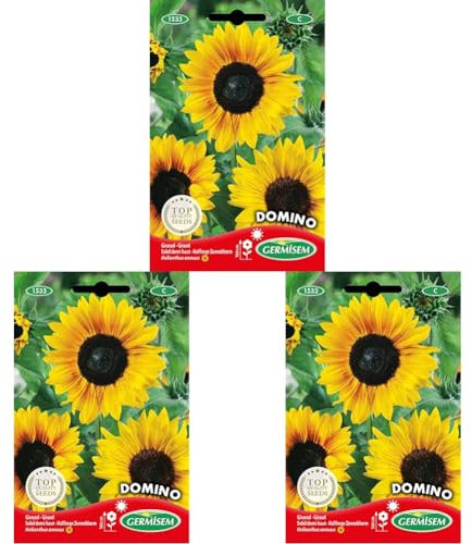 Germisem Domino Semillas de Girasol 2 g (EC1533) (Paquete de 3)
