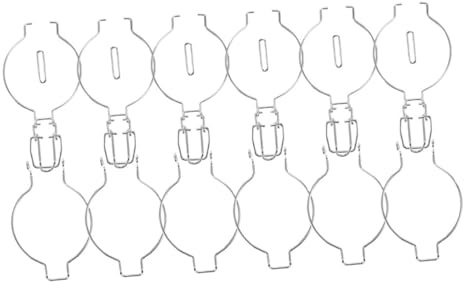 PEPLAYTAL 6 pinzas de alambre para tarros de conservas, accesorios para tarros de cristal, abrazaderas de alambre, cierre de alambre, frascos de cristal de cuello ancho, hebilla sellada, caja de