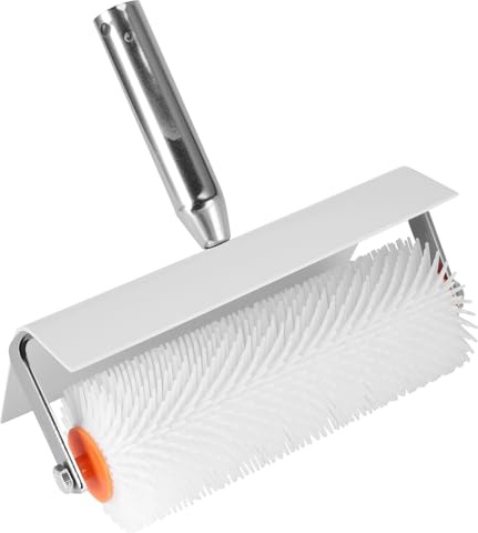 Spiked Roller Self Levelling, 10 /250mm Epoxy Floor Roller with Splash Guard, Screeding Compound Paint Roller,Spike Roller for Eliminating Bubbles and Ensuring Smooth Finishes