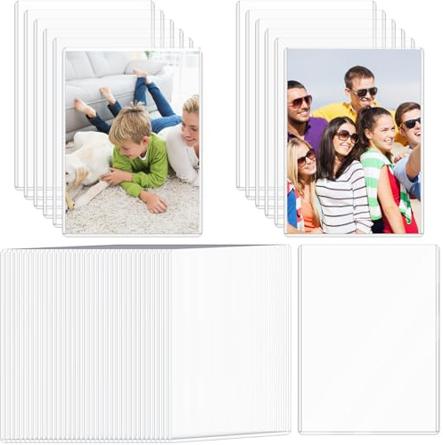 Fonyiunce 100 stycken fotoalbum, plastfotoalbum, albumskydd, 16x11 cm, kortskydd, för Kpop transparent 200 mikron, samlarkort, Idol-kort