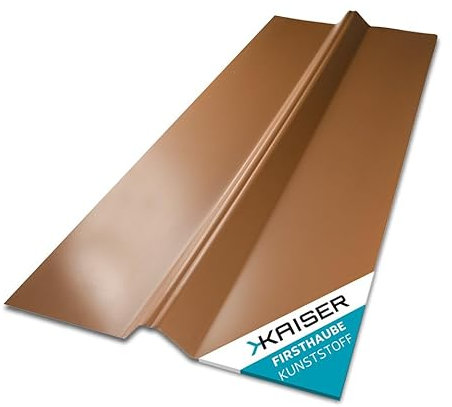 KAISER plastic® Cappa di colmo in rame, copertura in pannelli ondulati, tetto ondulato, pannelli per tetti in plastica, resistente alle intemperie, tettoia, trapezio e sinusoidale 76/18 – 37 x 98,5 cm