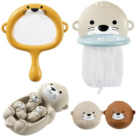 Zibeem Jouets De Bain pour ,Jouet De Baignoire Doux Et Malléable pour Bébés | Animaux Flottants Sensoriels pour Piscine Voyage Fête Extérieur Douche
