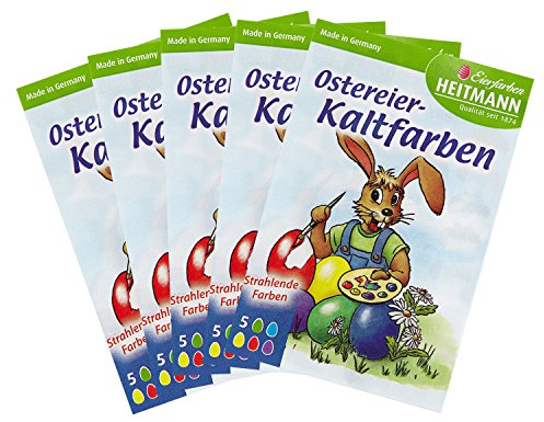 Heitmann Eierfarben 60075AMZ - Ostereier Kaltfarben, 5er Set