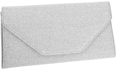 Rainbow Club Handtasche Brauttasche - Saskia Damen Clutch Silver Metallic
