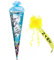 3-D Schultüte mit Glitzer + Steinen - Delfin 70 cm - mit Holzspitze - incl. Namen und individueller Schleife mit Filzabschluß - Zuckertüte Roth Delfine Fisch ..