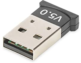 DIGITUS Bluetooth 5.0 USB-Adapter - Für PC & Laptop - Über 3 Verbindungen gleichzeitig - Bluetooth Low Energy (BLE) - Reichweite bis 20 m - Abwärtskompatibel - Plug & Play - Bluetooth Stick - Schwarz