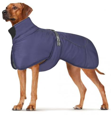 DoggieKit Hundemäntel Wasserdicht Winddicht Warm Winter Sicher mit Gewinde Reflektierende Streifen Jacke für Mittelgroße Große Hunde mit Geschirrloch für Welpen Haustiere Kaltes Wetter Kleidung Weste
