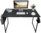 Schreibtisch, Computertisch mit Kopfhörer Halter und Aufbewahrungstasche, Stabil Arbeitstisch, Industrie-Design, PC Tisch, Kleiner Bürotisch Officetisch für Home, Office (Schwarz, 120 x 60 x 75 cm)