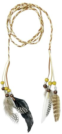 1 diadema de plumas de estilo indio, estilo vintage, diadema de plumas bohemias, ideal para Halloween, carnaval y fiestas de disfraces