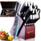 Knife Set Kitchen Knife Set with Knife Block, 15-Piece Professional Stainless Steel Damascus Set with Built-in Knife Sharpener and Wine Gift Box