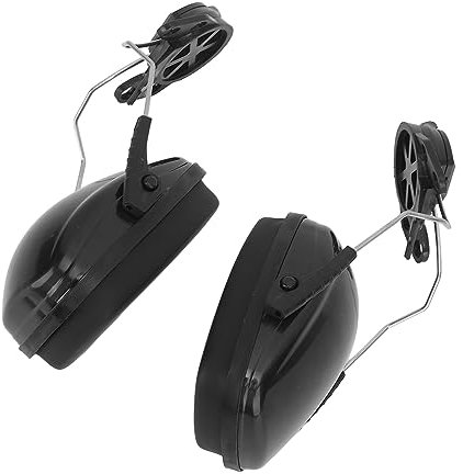 Elprico Cache-oreilles de Protection Auditive, Bandeau Antibruit à Réduction de Bruit de 27 dB/monté sur Casque/derrière la Tête, Cache-oreilles Amovible pour Chantier de Construction,
