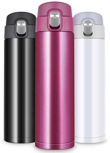 Flintronic Borraccia Termica, 500ML Bottiglia Acqua in Acciaio Inox, Bottiglia Termica Senza Perdite, Borraccia Termica Isolata, Bottiglia Thermos, Senza BPA Borracce per Scuola, Sport, Yoga