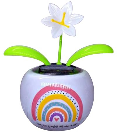 Voiture De Fleurs Dansantes Solaires | Voiture De Fleur Dansante À Énergie Solaire | Fleurs Dansantes Solaires Automatiques, Ornement De Voiture De Tournesol Dansant À Énergie Solaire Dans Des Pots Co