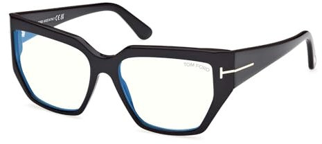 TOM FORD Unisex FT5951-B Lunettes de Soleil, Shiny Black, 54