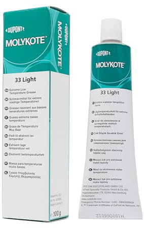 Molykote 33 Light 100g Grasso Lubrificante 33L Grasso per Basse Temperature Estreme Carico Leggero Metallo su Metallo Metallo su Plastica per Cavi Elettrici e Cuscinetti Bianco Sporco
