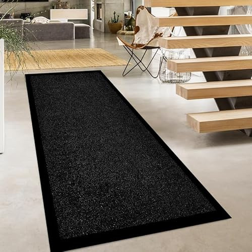 Rugs Inn Twist Rubber Doormat– Outdoor & Indoor Heavy Duty Non-Slip Door Mat for Kitchen Garden, Inside & Outside Floor Mats, Waterproof and Dirt Trapper Entrance Mats (Black, 60x90 cm)