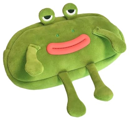Plush Animal Pencil Case Funny Large Mouth Frog Cute Plush Soft