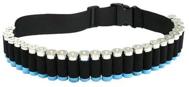 ProWildGear Shotgun Shell Bandolier Belt 12/20 Gauge Ammo Holder for Tactical Military Hunting (29 Rounds, 140cm) (black)