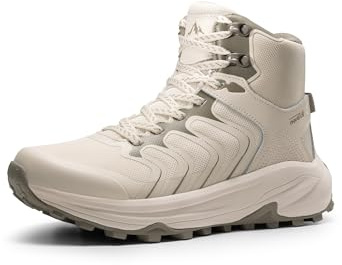 NORTIV 8 Botas Montaña Mujer Impermeables Zapatillas Trekking Antideslizantes con Puntera de Goma para Dedos para Senderismo Lengüeta sin Arena,Size 38.5,Caqui,NWUMHB2502