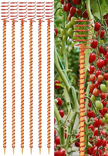 Lot de 6 antennes de jardinage en cuivre de 38,1 cm, piquets pour plantes d'électroculture, fil de cuivre pour piquets de jardin, anneaux tenseurs en cuivre, kit de tiges de support de bobine