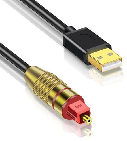 USB A to TOSLINK Optical Audio Adapter,Unidirectional USB Type A to SPDIF Digital Converter Compatible with Windows Mac PS5/PS4 Laptop,NOT for TV Or Other Devices
