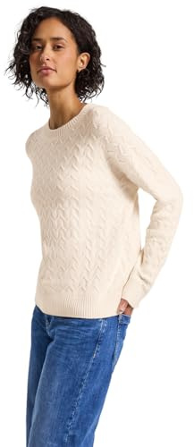 Street One 3015494 Pull structuré Douillet, Beige Doux, 44 Femme