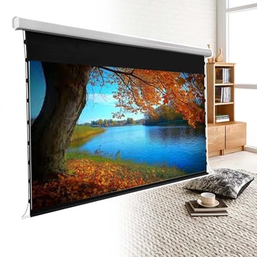 HCAUYNN Schermo Motorizzato A Sollevamento da 100 Pollici, Schermi Elettrici 16:9 4K HD, Controllo Wireless/A Pulsanti, per Film/Serie TV NanoGrayCrystal