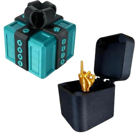 Das nervige Geschenk mit Finger - Lustige Geschenkbox mit Mittelfinger-Überraschung und 3D-Schraubenspielzeug. Pop-up Prank für Spaß und Unterhaltung im Büro, als Wohnkultur-Deko oder als Weihnachts