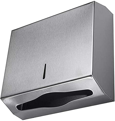 Edelstahl Handtuchspender abschließbar in 2 Größen auswählbar (250-400 Blatt)