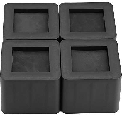 Möbel Riser, 4 x Sitzerhöhungen Betterhöhung Möbelerhöhung Tisch Erhöhung Tischbein Verlängerung Tischerhöher für Betttisch, Tisch, Möbelstück, Fußteil aus hochwertigem Kunststoff (schwarz)