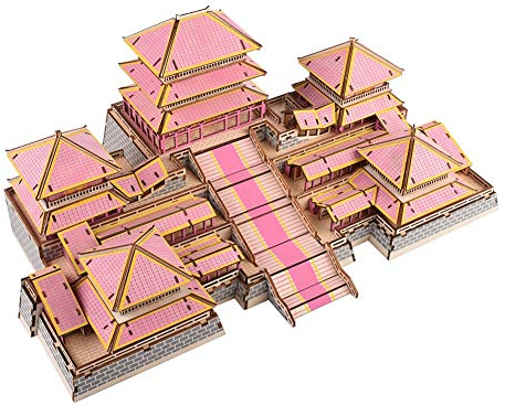 3D Holz chinesischen Haus Puzzle DIY Holzhandwerk Montage Kit pädagogisches Holz Baukasten Kit für Kinder Erwachsene Weihnachten Geburtstagsgeschenk
