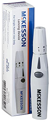 McKesson Lancing Device Needle - Lancing Device for Testing with Multiple Depth Settings, Blood Sugar Testing Supplies, 1 per Box, 1 Count, 1 Pack