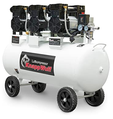 KnappWulf Compresor de aire de nueva generación KW2200 con caldera de 100 l, 3 motores de 1100 W